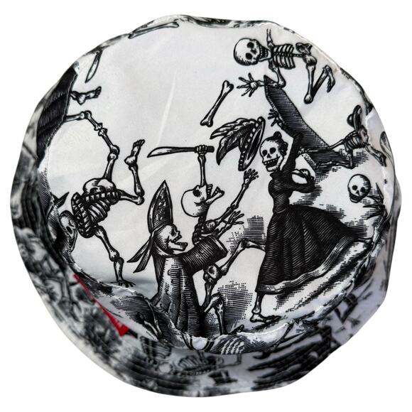 Espolon Tequila Reversible Bucket Hat Skulls Embroidered Logo White Black - Picture 5 of 13